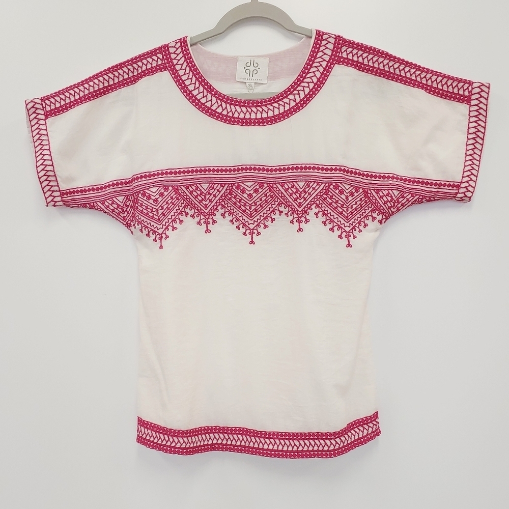 Pomegranate tunic top. XS pink and white - Picture 12 of 12